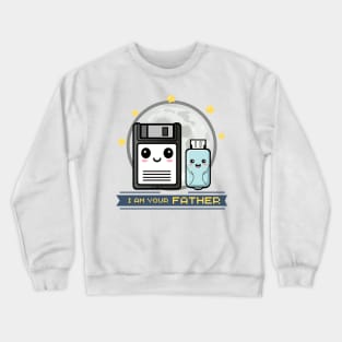 Retro Floppy Disk And USB Stick Crewneck Sweatshirt